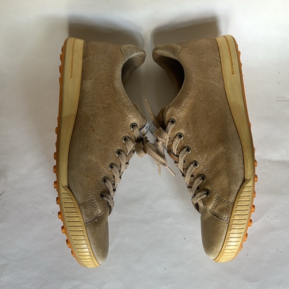 ECCO Tan Leather Spikeless Golf Shoes Mens Sz 43 (9/9.5) EUC $180 - Picture 6 of 11